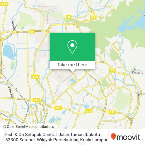 Peta Fish & Co Setapak Central, Jalan Taman Ibukota 53300 Setapak Wilayah Persekutuan