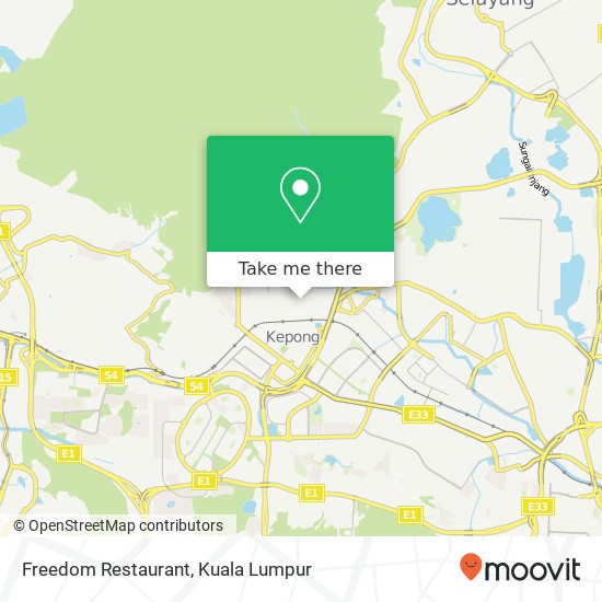 Freedom Restaurant, Jalan Sri Ehsan 5 52100 Kepong Selangor map