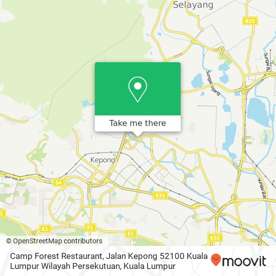 Peta Camp Forest Restaurant, Jalan Kepong 52100 Kuala Lumpur Wilayah Persekutuan