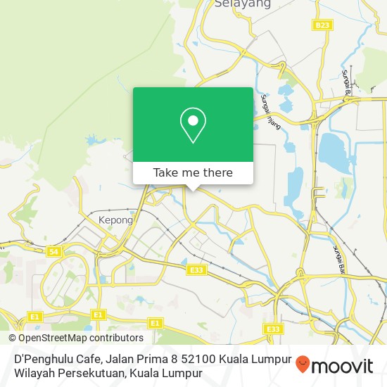 D'Penghulu Cafe, Jalan Prima 8 52100 Kuala Lumpur Wilayah Persekutuan map