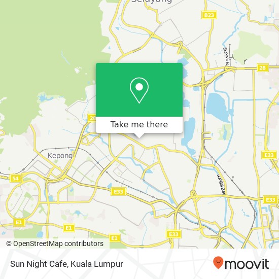 Sun Night Cafe, Jalan Rimbunan Raya 52000 Kuala Lumpur Wilayah Persekutuan map