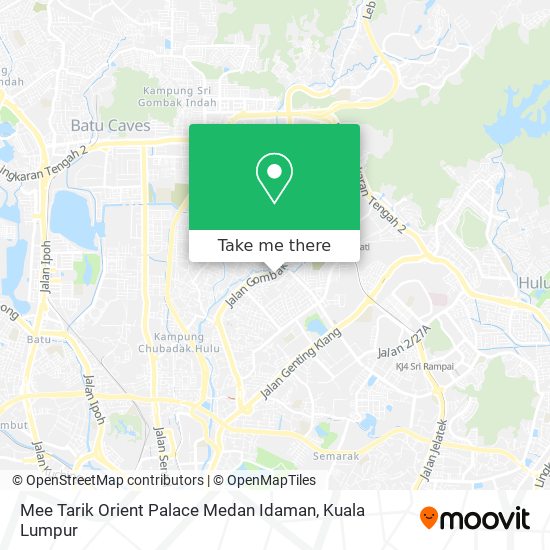 Peta Mee Tarik Orient Palace Medan Idaman
