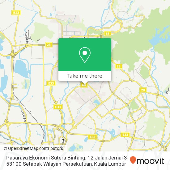 Peta Pasaraya Ekonomi Sutera Bintang, 12 Jalan Jernai 3 53100 Setapak Wilayah Persekutuan