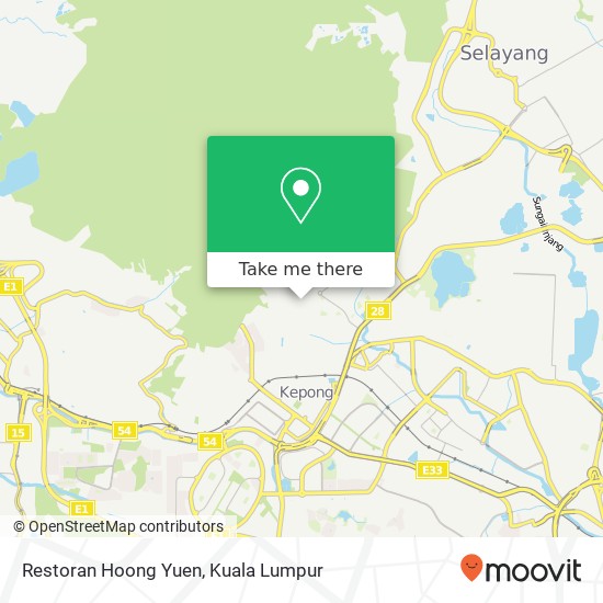 Restoran Hoong Yuen, Jalan E 3 / 9 52100 Kepong Selangor map