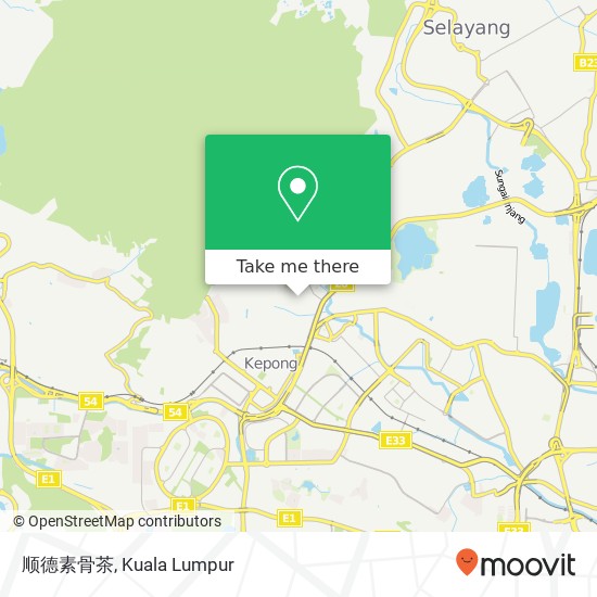 Peta 顺德素骨茶, Jalan 14 52100 Kepong Selangor