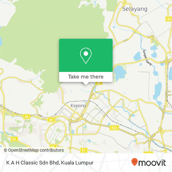 K A H Classic Sdn Bhd, Jalan 14 52100 Kepong Selangor map