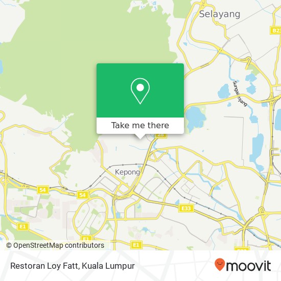 Peta Restoran Loy Fatt, Jalan 14 52100 Kepong Selangor
