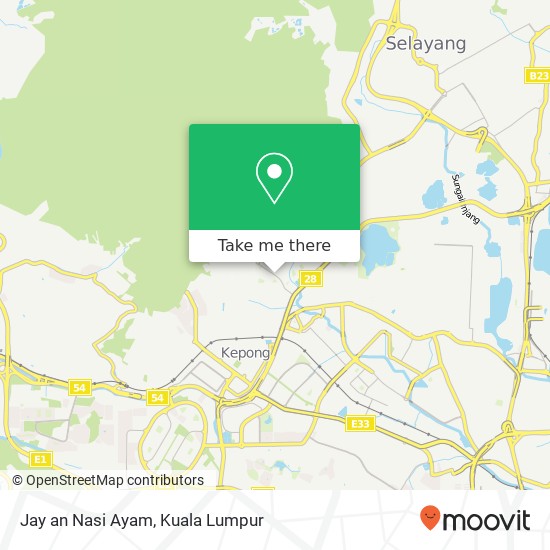 Jay an Nasi Ayam, Jalan 5 52100 Kepong Selangor map