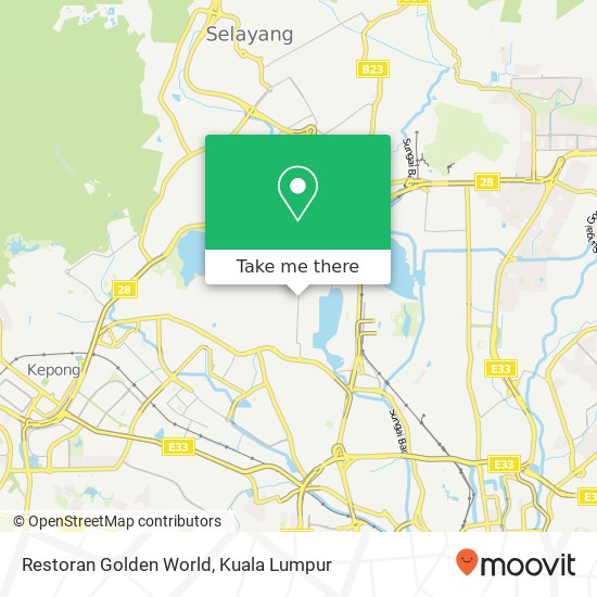 Restoran Golden World, Jalan Tebing Timor 52000 Kuala Lumpur Wilayah Persekutuan map