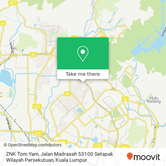 Peta ZNK Tom Yam, Jalan Madrasah 53100 Setapak Wilayah Persekutuan