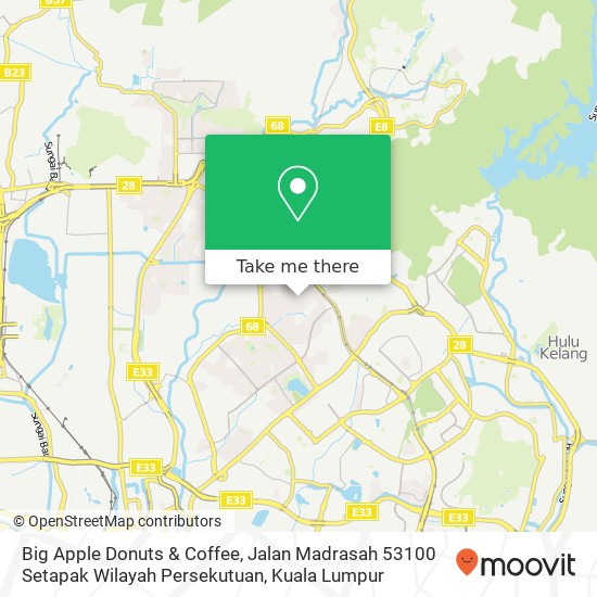 Big Apple Donuts & Coffee, Jalan Madrasah 53100 Setapak Wilayah Persekutuan map