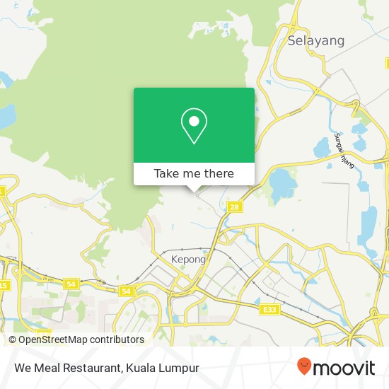 Peta We Meal Restaurant, 52100 Kepong Selangor