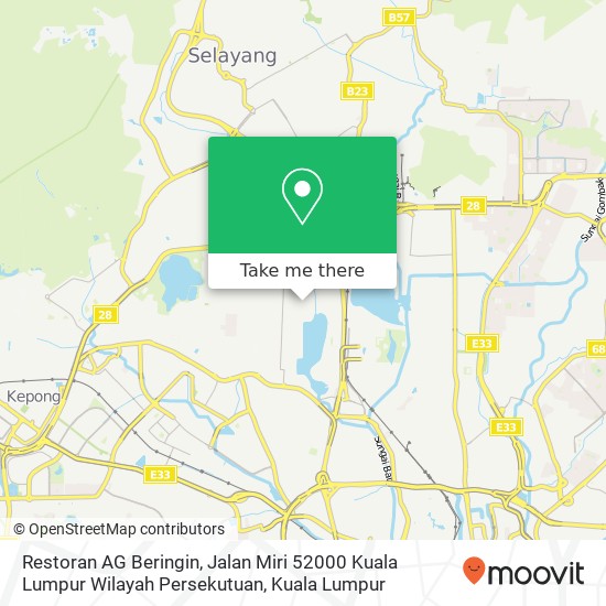 Restoran AG Beringin, Jalan Miri 52000 Kuala Lumpur Wilayah Persekutuan map