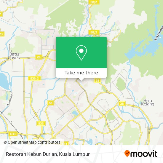 Peta Restoran Kebun Durian