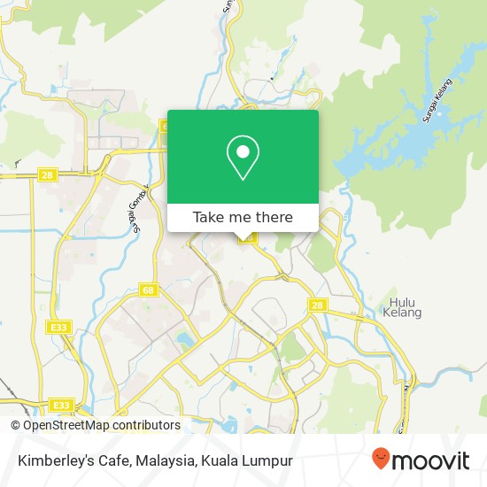 Peta Kimberley's Cafe, Malaysia
