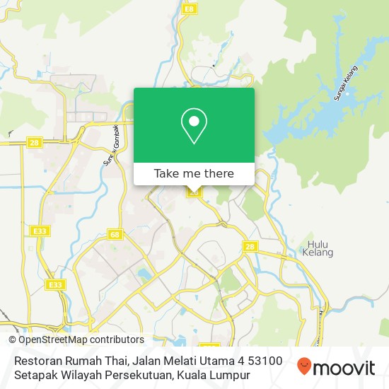 Restoran Rumah Thai, Jalan Melati Utama 4 53100 Setapak Wilayah Persekutuan map