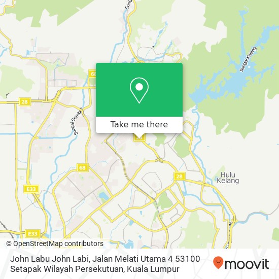 Peta John Labu John Labi, Jalan Melati Utama 4 53100 Setapak Wilayah Persekutuan