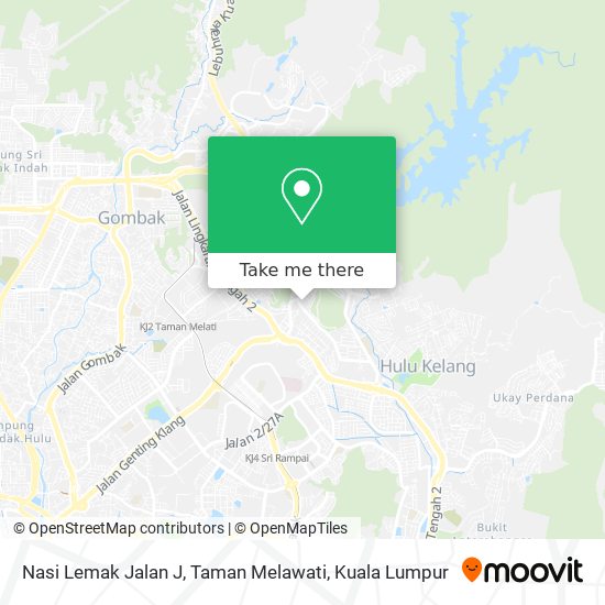 Nasi Lemak Jalan J, Taman Melawati map
