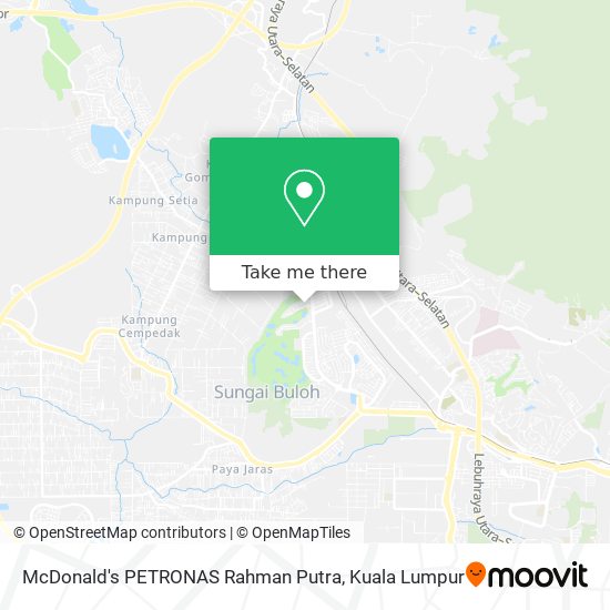 Peta McDonald's PETRONAS Rahman Putra