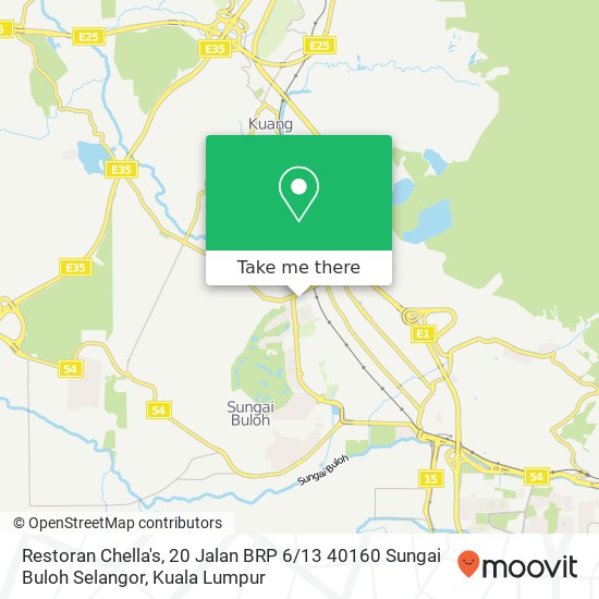 Restoran Chella's, 20 Jalan BRP 6 / 13 40160 Sungai Buloh Selangor map