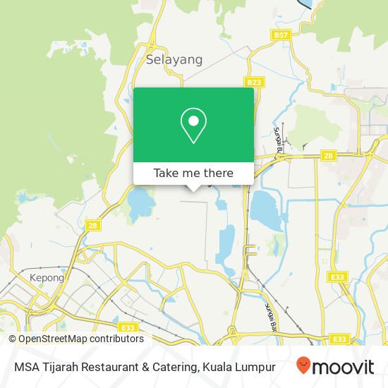 Peta MSA Tijarah Restaurant & Catering, 52000 Kuala Lumpur Wilayah Persekutuan