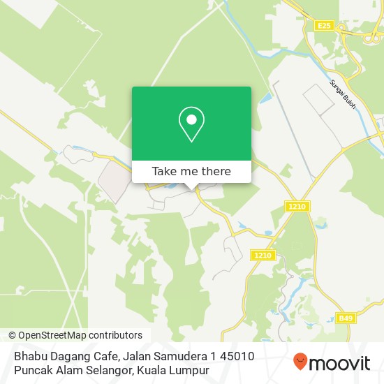 Peta Bhabu Dagang Cafe, Jalan Samudera 1 45010 Puncak Alam Selangor