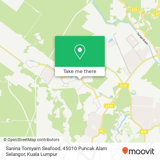 Peta Sanina Tomyam Seafood, 45010 Puncak Alam Selangor