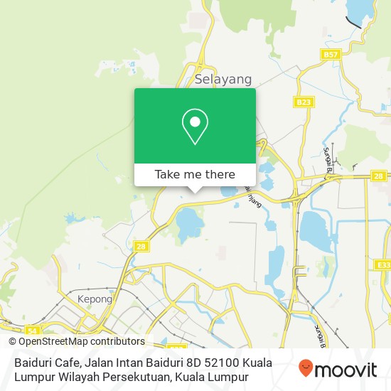 Baiduri Cafe, Jalan Intan Baiduri 8D 52100 Kuala Lumpur Wilayah Persekutuan map
