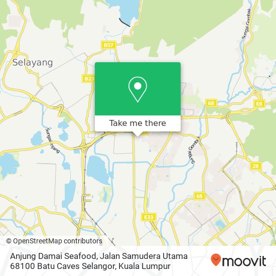 Anjung Damai Seafood, Jalan Samudera Utama 68100 Batu Caves Selangor map