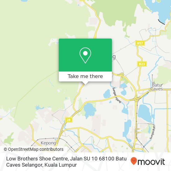 Low Brothers Shoe Centre, Jalan SU 10 68100 Batu Caves Selangor map