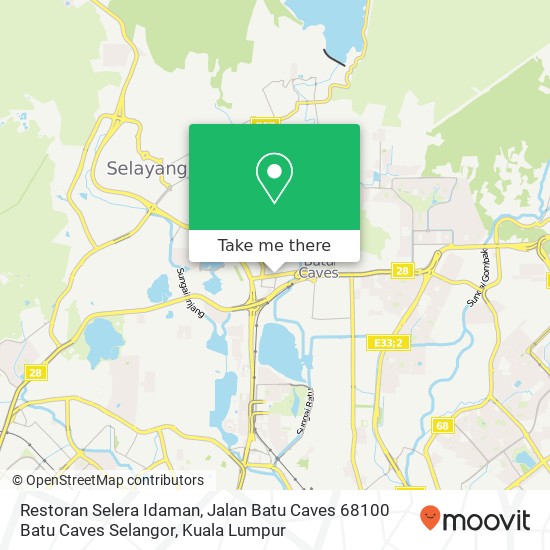 Restoran Selera Idaman, Jalan Batu Caves 68100 Batu Caves Selangor map