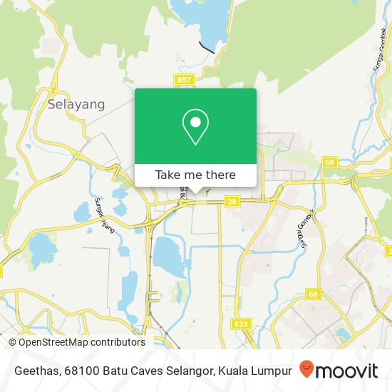 Geethas, 68100 Batu Caves Selangor map