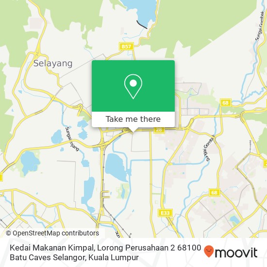 Kedai Makanan Kimpal, Lorong Perusahaan 2 68100 Batu Caves Selangor map