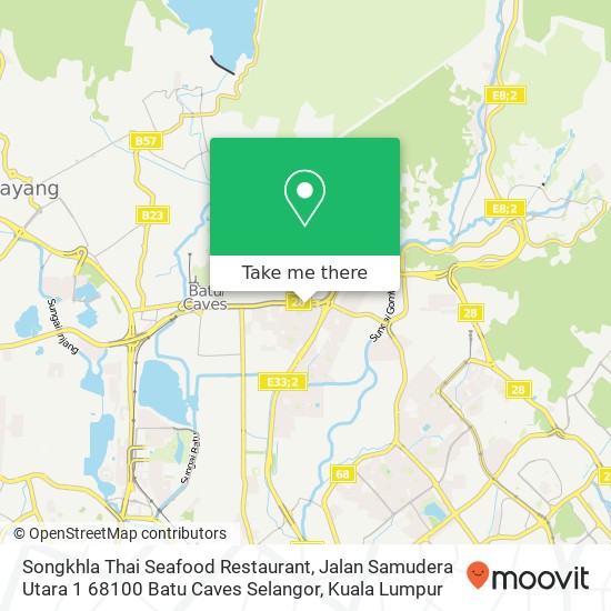 Peta Songkhla Thai Seafood Restaurant, Jalan Samudera Utara 1 68100 Batu Caves Selangor