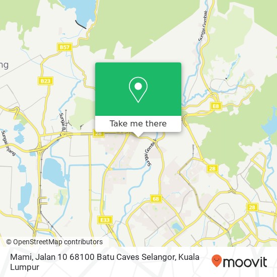 Peta Mami, Jalan 10 68100 Batu Caves Selangor