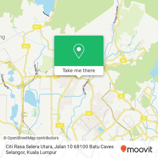 Peta Citi Rasa Selera Utara, Jalan 10 68100 Batu Caves Selangor