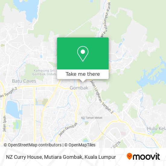 Peta NZ Curry House, Mutiara Gombak