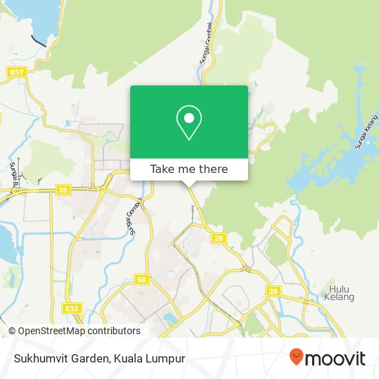 Peta Sukhumvit Garden, Jalan Lingkaran Tengah 2 53100 Gombak Selangor