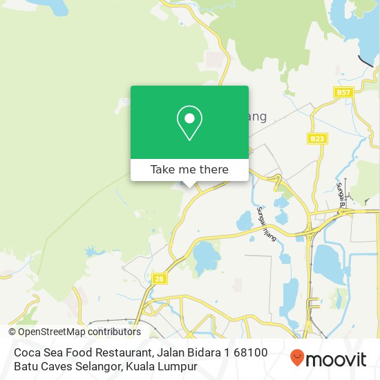 Peta Coca Sea Food Restaurant, Jalan Bidara 1 68100 Batu Caves Selangor