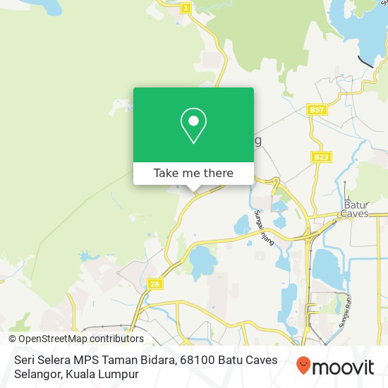 Peta Seri Selera MPS Taman Bidara, 68100 Batu Caves Selangor