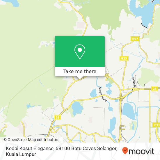 Kedai Kasut Elegance, 68100 Batu Caves Selangor map