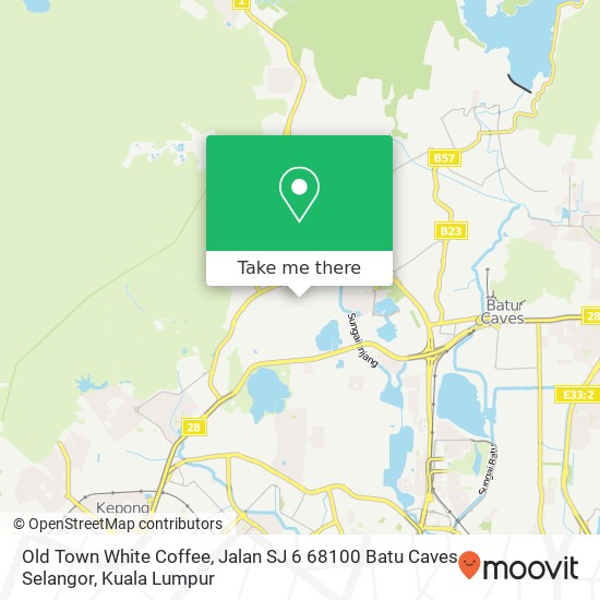 Old Town White Coffee, Jalan SJ 6 68100 Batu Caves Selangor map