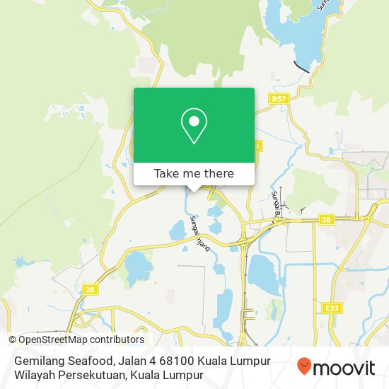 Peta Gemilang Seafood, Jalan 4 68100 Kuala Lumpur Wilayah Persekutuan