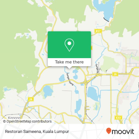 Peta Restoran Sameena, 68100 Kuala Lumpur Wilayah Persekutuan