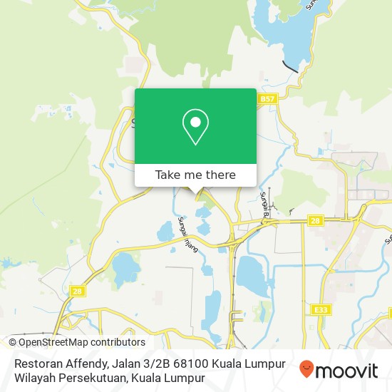 Peta Restoran Affendy, Jalan 3 / 2B 68100 Kuala Lumpur Wilayah Persekutuan