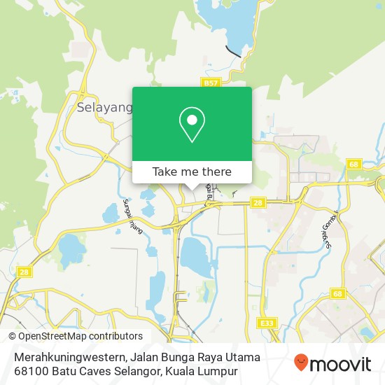 Merahkuningwestern, Jalan Bunga Raya Utama 68100 Batu Caves Selangor map