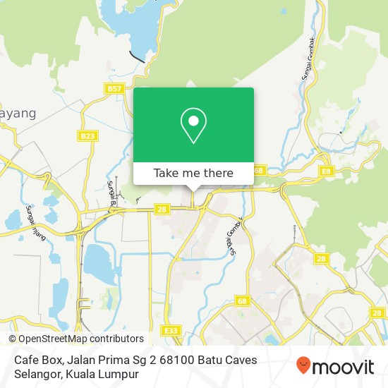 Cafe Box, Jalan Prima Sg 2 68100 Batu Caves Selangor map