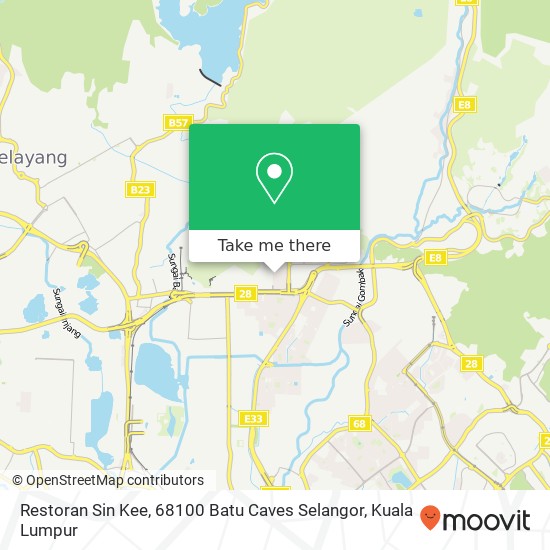 Restoran Sin Kee, 68100 Batu Caves Selangor map