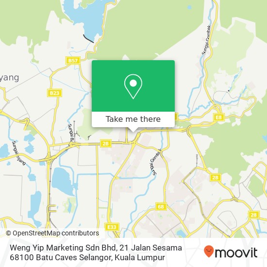 Weng Yip Marketing Sdn Bhd, 21 Jalan Sesama 68100 Batu Caves Selangor map