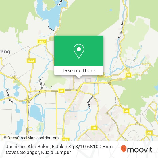 Peta Jasnizam Abu Bakar, 5 Jalan Sg 3 / 10 68100 Batu Caves Selangor